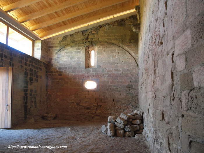 RESTAURACIÓN. MURO OESTE DESDE EL INTERIOR